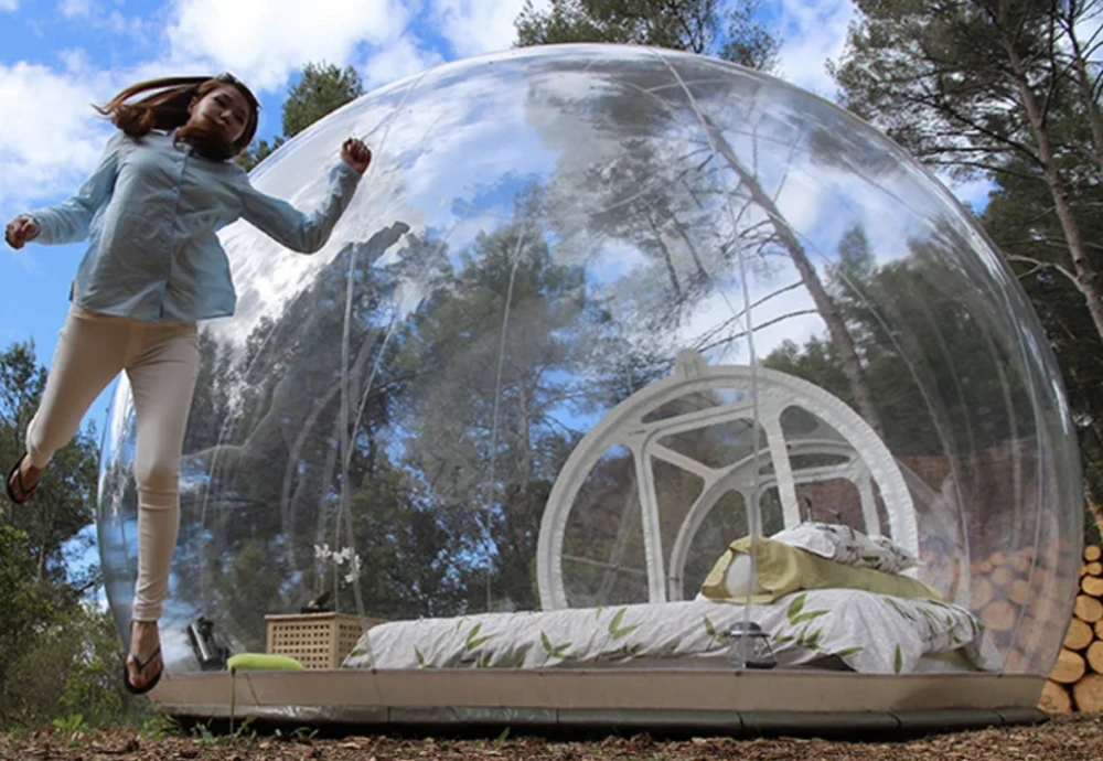 stay in a bubble tent