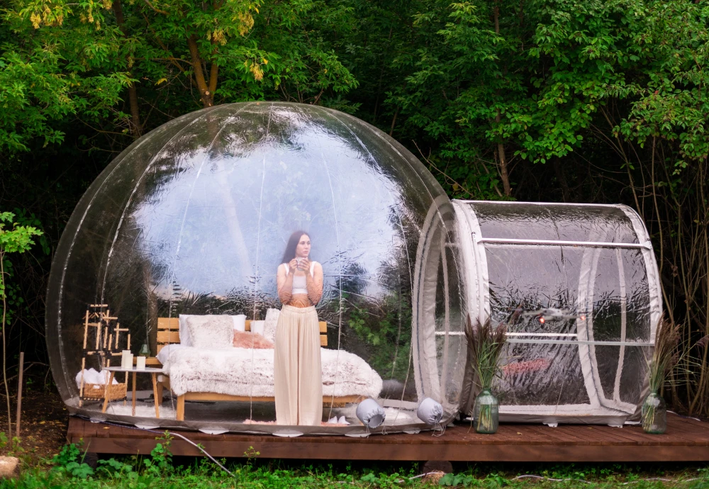 stay in a bubble tent