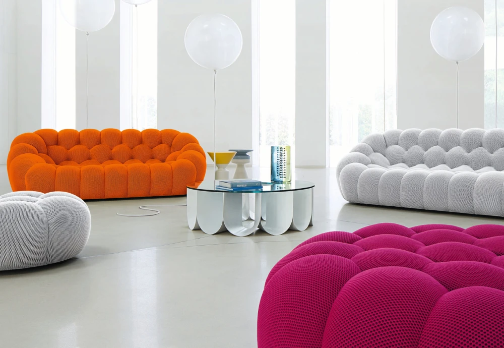 white bubble couch