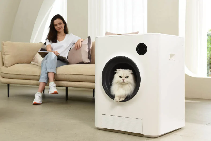 semi automatic cat litter box