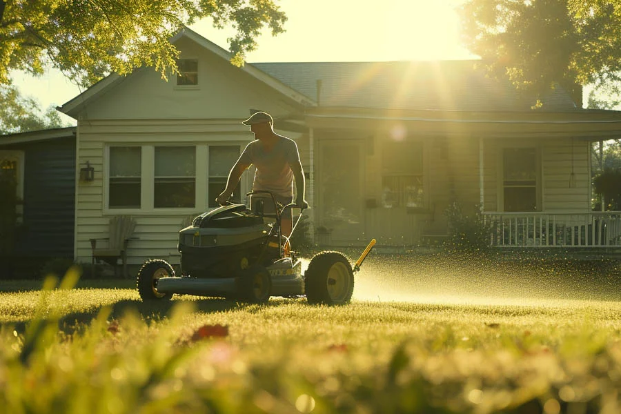 compact electric lawn mower