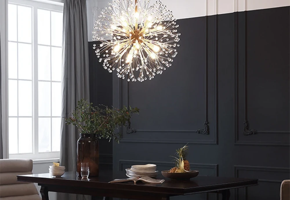 Vintage Brass Crystal Chandelier
